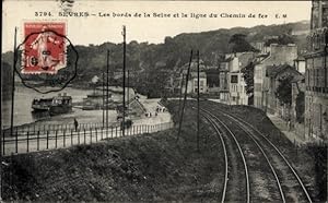 Ansichtskarte / Postkarte Sèvres Hauts-de-Seine, Les Bords de la Seine et la ligne du Chemin de fer