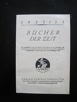 Bücher der Zeit 1922/23. Bücherprospekt