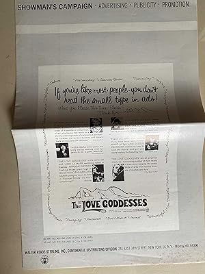 Image du vendeur pour The Love Goddesses Pressbook 1965 Hedy Lamarr, Brigitte Bardot, Marilyn Monroe mis en vente par AcornBooksNH