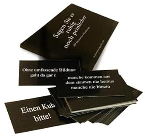 Bild des Verkufers fr Sagen Sie es ruhig noch peinlicher : 30 Literatur-Postkarten zum Verkauf von AHA-BUCH GmbH
