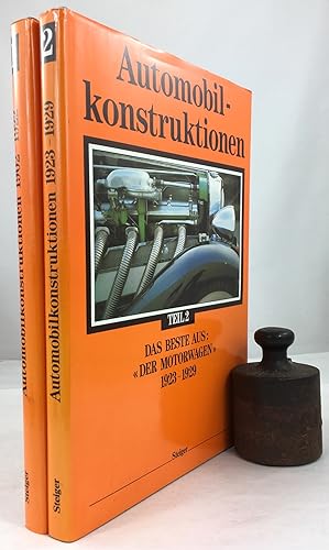 Seller image for Automobilkonstruktionen. Das Beste aus "Der Motorwagen", Zeitschrift fr Automobil-Industrie und Motorenbau. (In 2 Teilen, komplett). Teil I: 1902 - 1922. / Teil II: 1923 - 1929. for sale by Antiquariat Heiner Henke