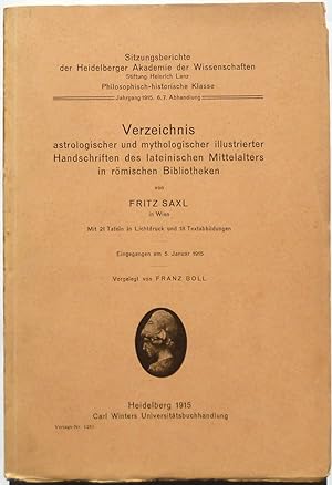 Verzeichnis astrologischer und mythologischer illustrierter Handschriften des lateinischen Mittel...