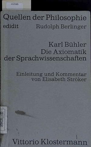 Image du vendeur pour Die Axiomatik der Sprachwissenschaften. mis en vente par Antiquariat Bookfarm