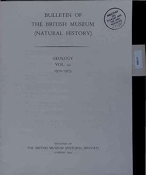 Bild des Verkufers fr Bulletin of the British Museum - Natural History. Vol. 22 - 1972-1973 zum Verkauf von Antiquariat Bookfarm