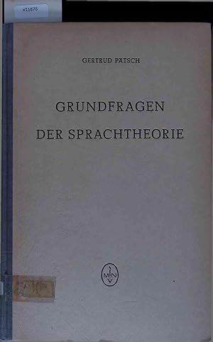 Seller image for Grundfragen der Sprachtheorie. for sale by Antiquariat Bookfarm