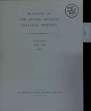 Bild des Verkufers fr Bulletin of the British Museum - Geology. Vol. VIII zum Verkauf von Antiquariat Bookfarm