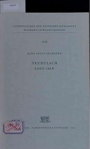 Imagen del vendedor de Neubulach - Kreis Calw. 17-18 a la venta por Antiquariat Bookfarm