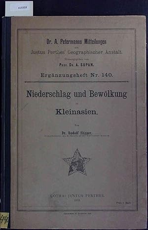 Bild des Verkufers fr Niederschlag und Bewlkung in Kleinasien. zum Verkauf von Antiquariat Bookfarm