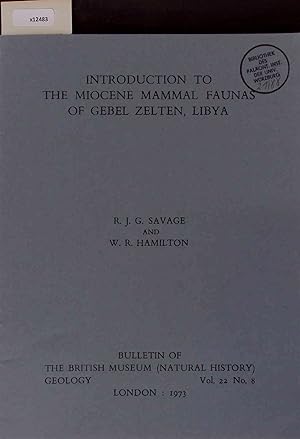 Imagen del vendedor de Introduction to the Miocene Mammal Faunas of Gebel Zelten, Libya. Vol. 22 - No. 8 a la venta por Antiquariat Bookfarm