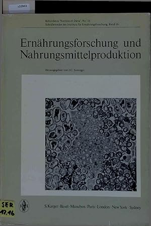 Seller image for Ernhrungsforschung und Nahrungsmittelproduktion. Band 16 for sale by Antiquariat Bookfarm