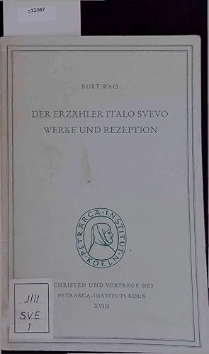 Image du vendeur pour Der Erzhler Italo Svevo. Werke und Rezeption. mis en vente par Antiquariat Bookfarm