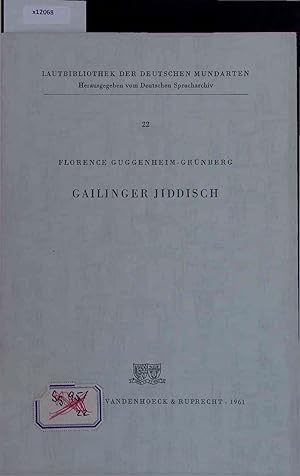 Seller image for Gailinger Jiddisch. 22 for sale by Antiquariat Bookfarm