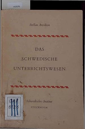 Seller image for Das Schwedosche Unterrichtswesen. for sale by Antiquariat Bookfarm