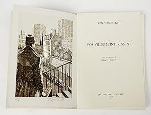 Image du vendeur pour Vos Villes m'interessent mis en vente par Librairie-Galerie Emmanuel Hutin