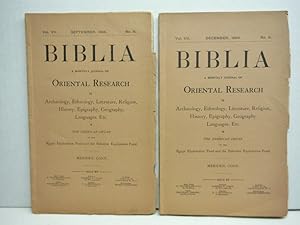 2 PB of Biblia, A monthly Journal devoted to Biblical Archaeology and Oriental Research.