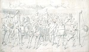 Bild des Verkufers fr Our Olympic Games: Parliamentary Athletes at Westminster' - Original Illustration for Punch. zum Verkauf von Blackwell's Rare Books ABA ILAB BA