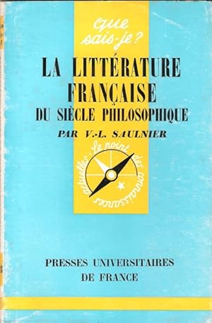 Seller image for La Littrature Franaise du sicle Philosophique for sale by Au vert paradis du livre