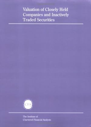 Image du vendeur pour Valuation of Closely Held Companies and Inactively Traded Securities mis en vente par WeBuyBooks