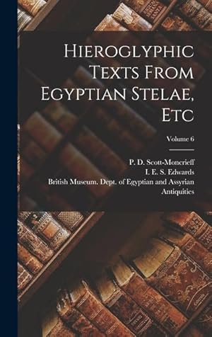 Bild des Verkufers fr Hieroglyphic Texts From Egyptian Stelae, Etc; Volume 6 zum Verkauf von moluna