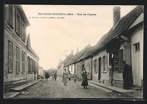 Carte postale Plessier-Rozainvillers, Rue de l`Eglise