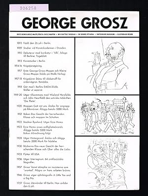 Imagen del vendedor de George Grosz. Erste George-Grosz-Mappe / Frsta Grosz-mappen. Im Schatten / I skuggan. Die Ruber / Rvarna. Hintergrund / Bakgrund, Illustrerade bcker. [Norrkpings Museum 26.3-1.5 1972.] a la venta por Hatt Rare Books ILAB & CINOA