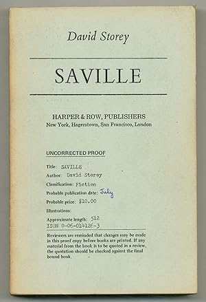 Seller image for Saville for sale by Between the Covers-Rare Books, Inc. ABAA