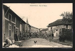 Carte postale Dagonville, Rue de l`Eglise