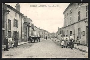 Carte postale Rosières-aux-Salines, Rue de Lunéville