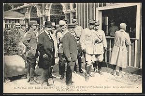 Ansichtskarte Cantine des Deux Drapeaus Pour les Permissionnaires, Croix Rouge Americaine, Rotes ...