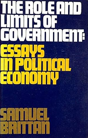 Image du vendeur pour Role and Limits of Government mis en vente par WeBuyBooks