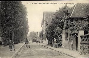Ansichtskarte / Postkarte Varenne Chennevieres Val de Marne, Rue de Champigny