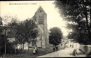 Ansichtskarte / Postkarte Saint Maurice Montcouronne Essonne, L'Eglise