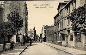 Ansichtskarte / Postkarte Asnières-sur-Seine Hauts-de-Seine, Rue Michelet