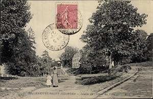 Ansichtskarte / Postkarte Villeneuve Saint Georges Val de Marne, Jardins de l´Hôtel de Ville