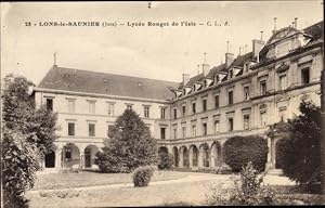 Ansichtskarte / Postkarte Lons le Saunier Jura, Lycee Rouget de l'Isle, Schulgebäude