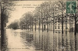 Image du vendeur pour Ansichtskarte / Postkarte Paris, Inondations 1910, Avenue Montaigne bei Hochwasser, Wohnhuser, Kutsche mis en vente par akpool GmbH