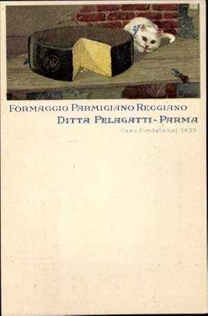 Künstler Ansichtskarte / Postkarte Formaggio Parmigiano Reggiano, Ditta Pelagatti Parma, Casa Fon...