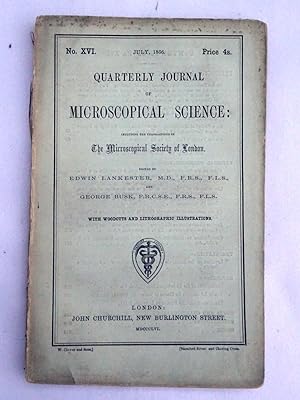 Image du vendeur pour Quarterly Journal of Microscopical Science including the transactions of the Microscopical Society of London with woodcuts and lithographic illustrations. No XV, April 1856 mis en vente par Tony Hutchinson