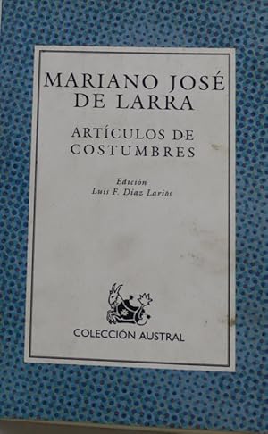 Imagen del vendedor de Artculos de costumbres a la venta por Librera Alonso Quijano