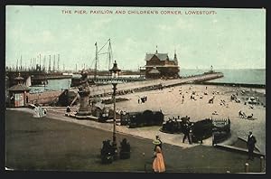 Postcard Lowestoft, The Pier, Pavilion and Children`s Corner