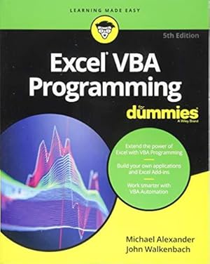 Immagine del venditore per Excel VBA Programming For Dummies 5th Edition (For Dummies (Computer/Tech)) venduto da WeBuyBooks