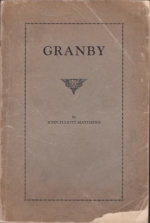 Granby Signed, inscribed by the author