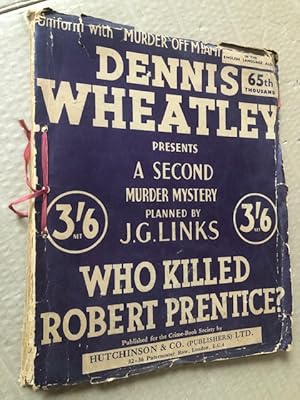 Seller image for Who Killed Robert Prentice? for sale by Raymond Tait