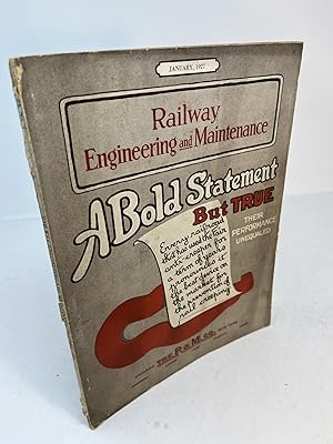 Bild des Verkufers fr RAILWAY ENGINEERING AND MAINTENANCE. January 1927. Volume 23, No. 1 zum Verkauf von Frey Fine Books