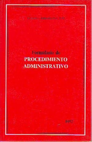 Image du vendeur pour FORMULARIO DE PROCEDIMIENTO ADMINISTRATIVO. mis en vente par Libros Ambig