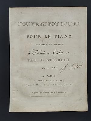 Image du vendeur pour Nouveau pot pourri pour le piano. Compos et ddi  Madame Gelot. mis en vente par Flix ALBA MALZIEU