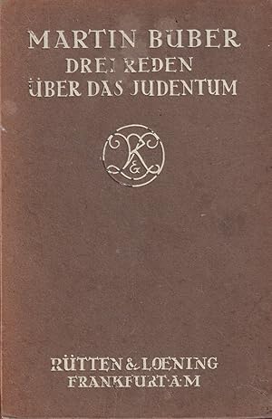Seller image for Drei Reden ber das Judentum for sale by In 't Wasdom - antiquariaat Cornelissen & De Jong