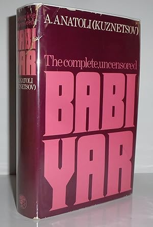 Imagen del vendedor de Babi Yar. A Document in the Form of a Novel a la venta por Sekkes Consultants