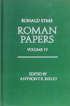 Image du vendeur pour Volume IV (Roman Papers) mis en vente par WeBuyBooks