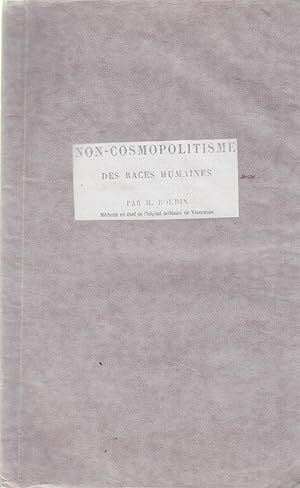 Seller image for Du non-cosmopolitisme des races humaines for sale by PRISCA